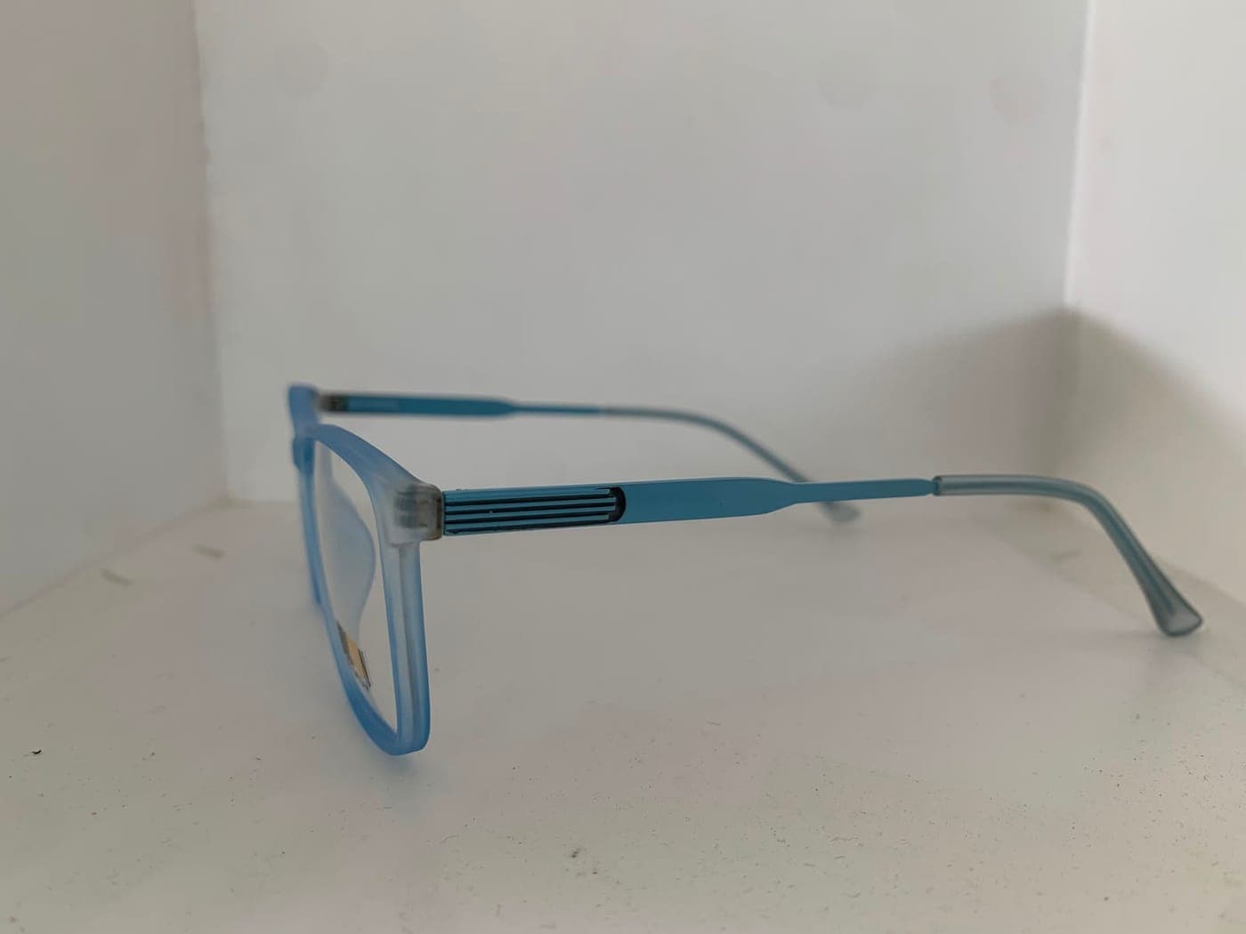 Blue Transparent Square Frame Eyeglasses in Pakistan thumbnail 3