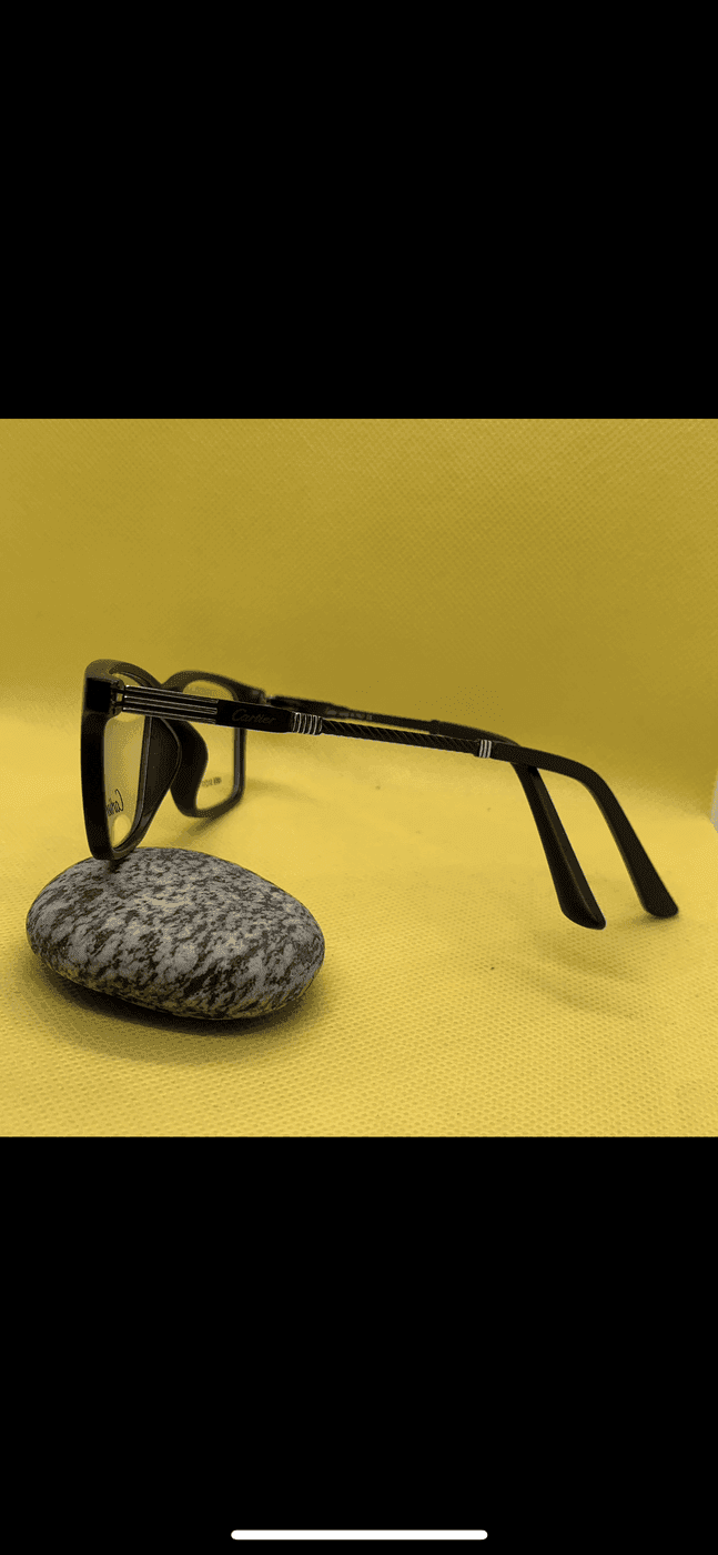 Bold Square Thick Eye Glasses Frame for Men – Professional Structured Frame with Luxury Metallic Temples thumbnail 5