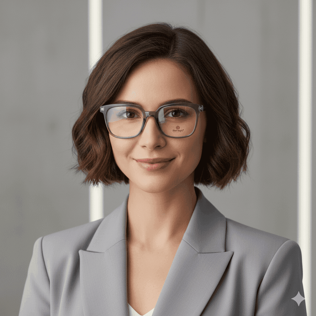 Bold Translucent Gray Square Eyewear – Chunky Broad Rimmed Frames thumbnail 3