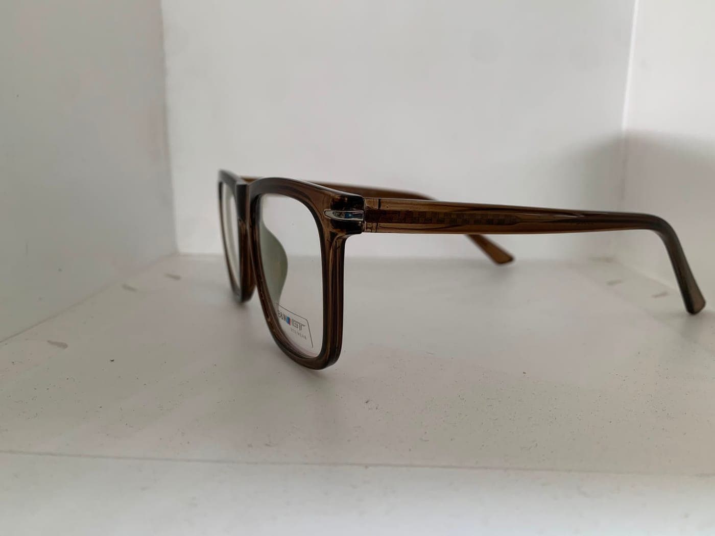 Brown Transparent Square Frame Eyeglasses in Pakistan thumbnail 3