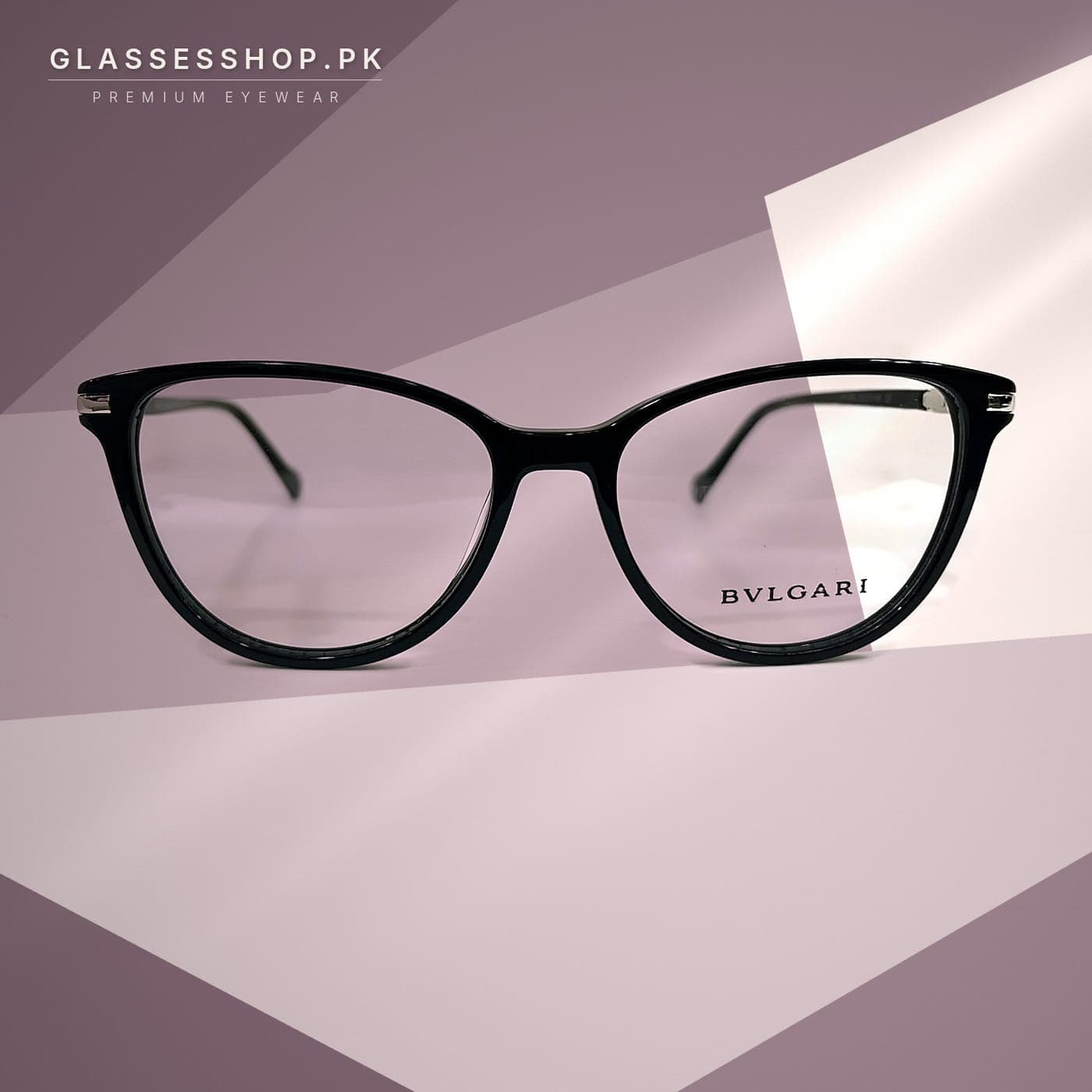 Bvlgari Black Cat-eye Eyeglasses in Pakistan