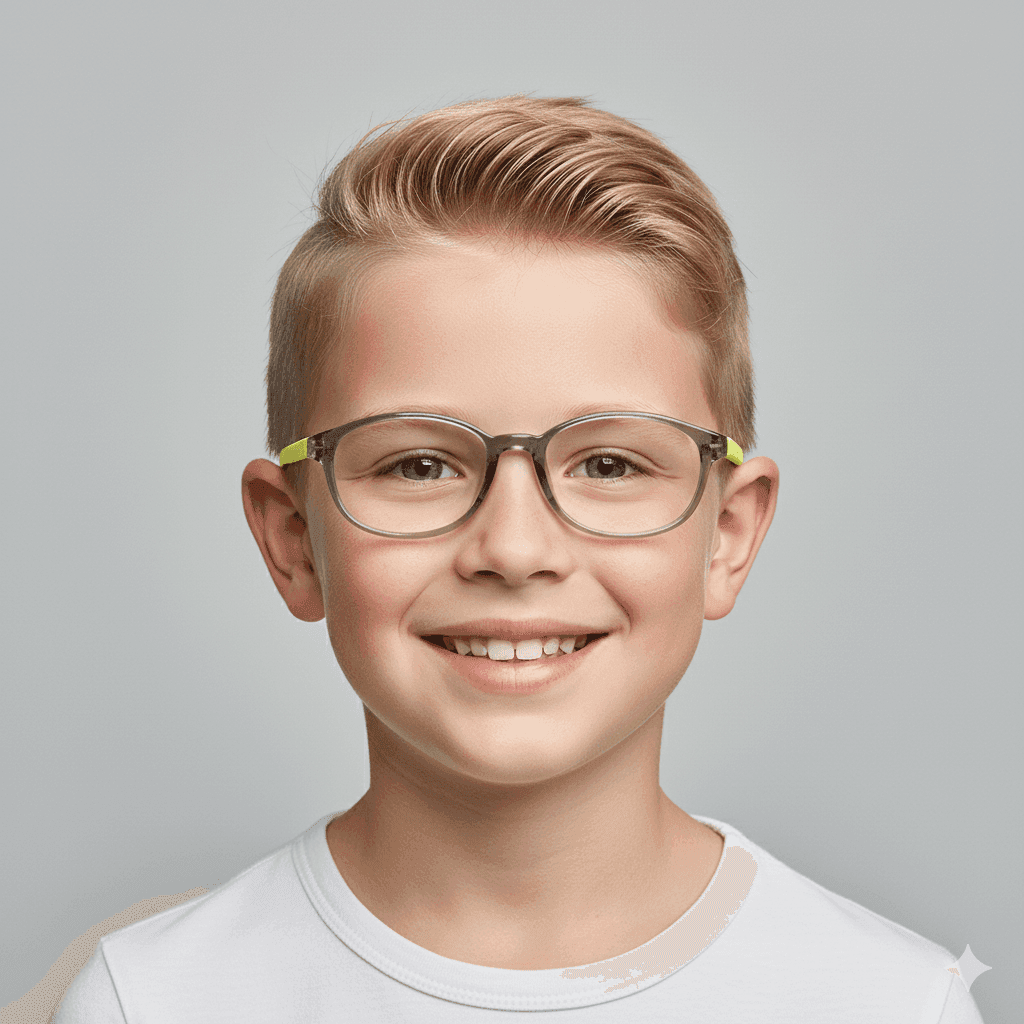 Children’s Grey Eyeglass Frame – Lightweight & Comfortable Glasses for Kids thumbnail 4