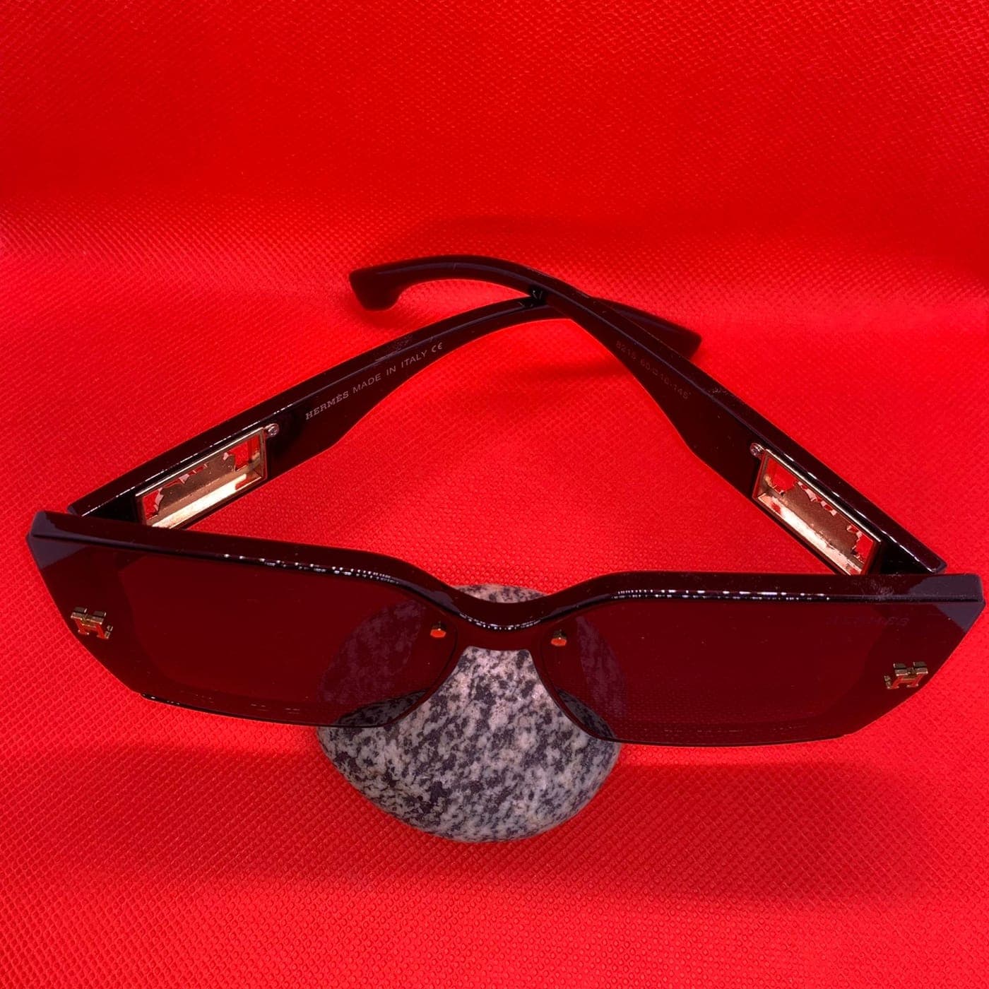 Hermes Women’s Sunglasses – Black Lenses with Designer Fancy Sticks thumbnail 3