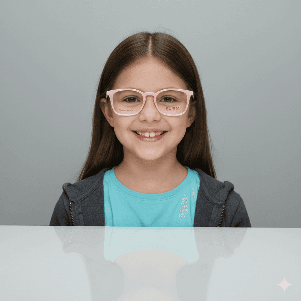 Kids’ Baby Pink Eyeglass Frame – Lightweight & Comfortable Glasses for Girls thumbnail 4