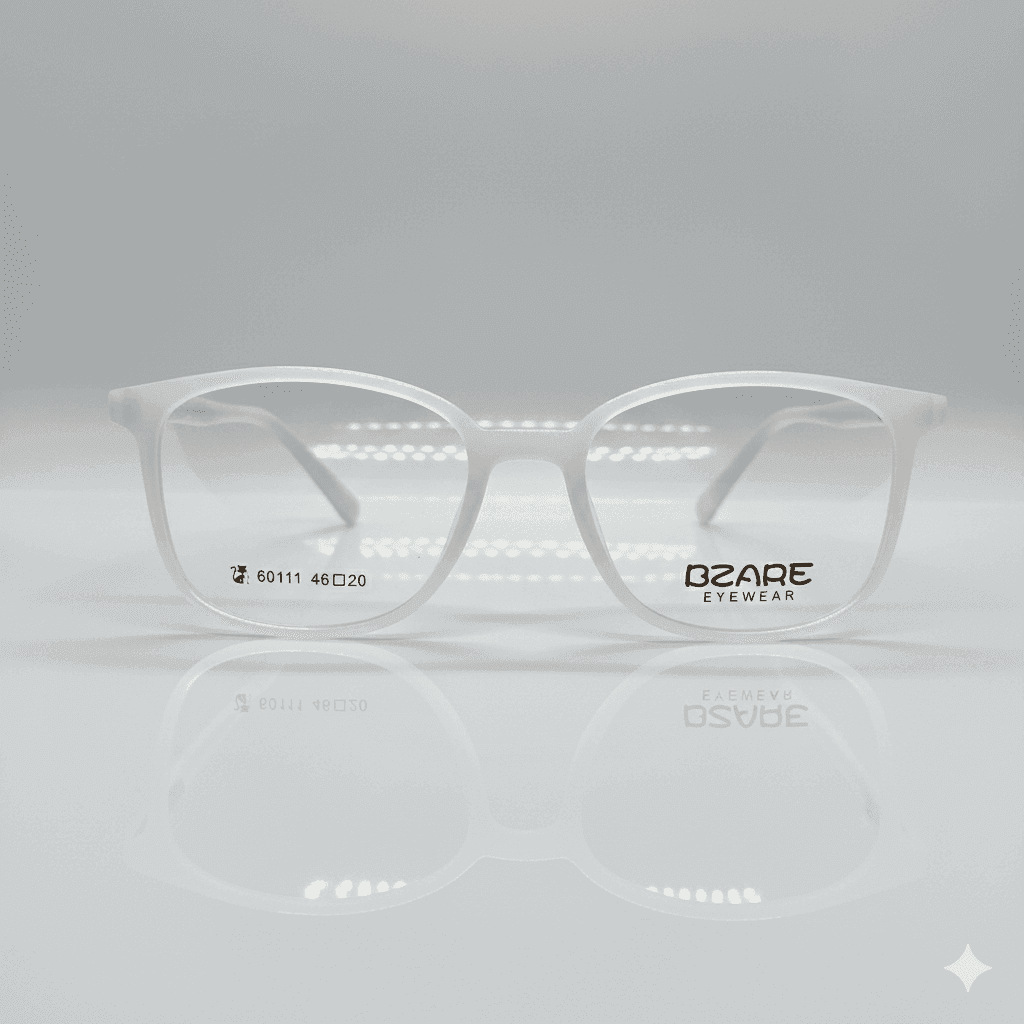 Kids’ Milky White Square Eyeglass Frame – Lightweight & Trendy Glasses for Children
