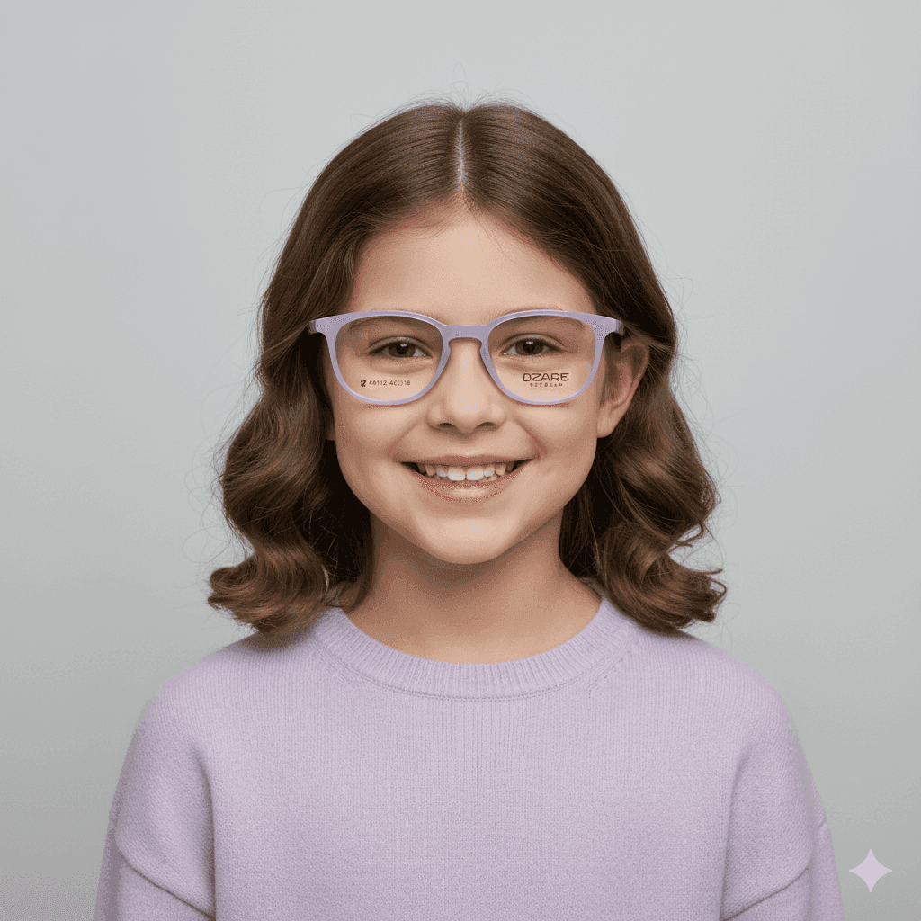 Kids’ Purple Eyeglass Frame – Lightweight & Comfortable Glasses for Children thumbnail 4