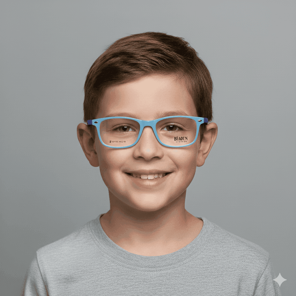 Kids’ Sky Blue Eyeglass Frame – Lightweight & Durable Children’s Glasses thumbnail 4