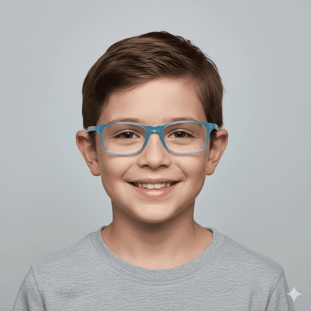 Kids’ Small Turquoise Eyeglass Frame – Lightweight & Stylish Glasses for Children thumbnail 4