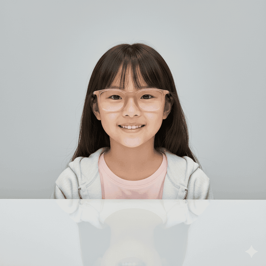 Kids’ Square Brown Eyeglass Frame – Lightweight & Durable Glasses for Children thumbnail 4
