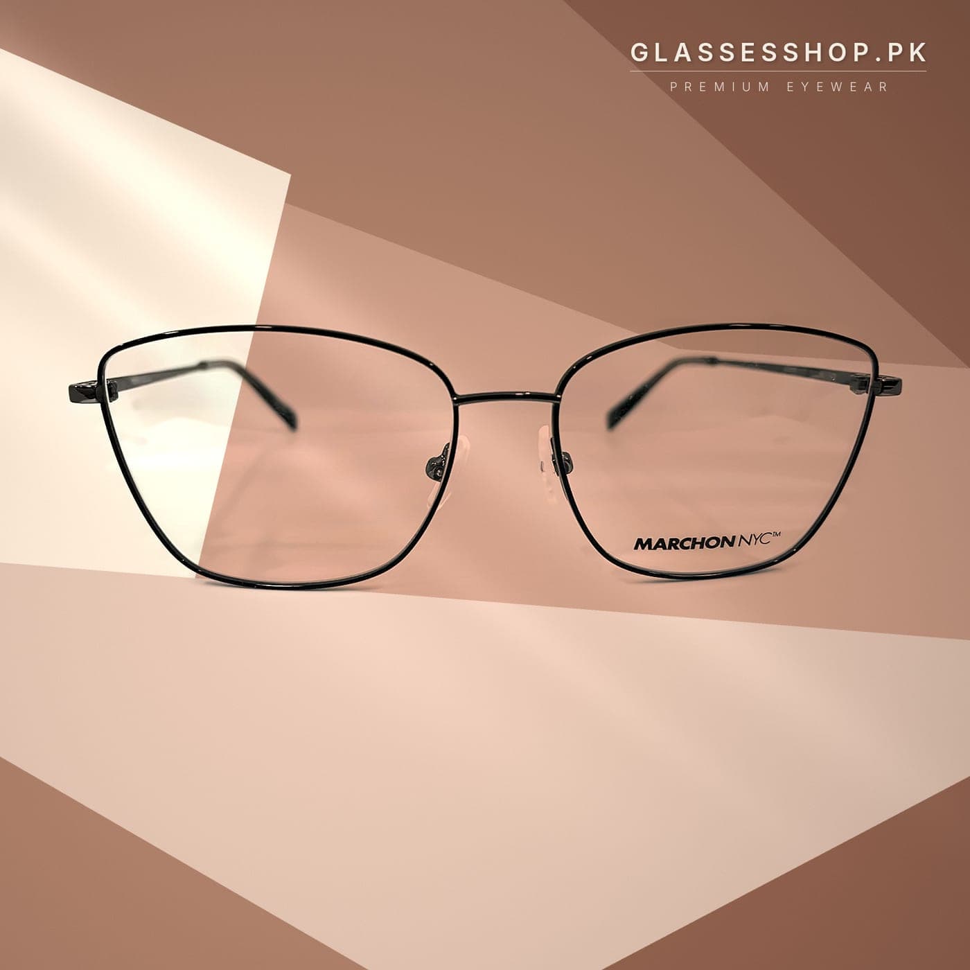 Marchon NYC Black Cat-eye Eyeglasses in Pakistan