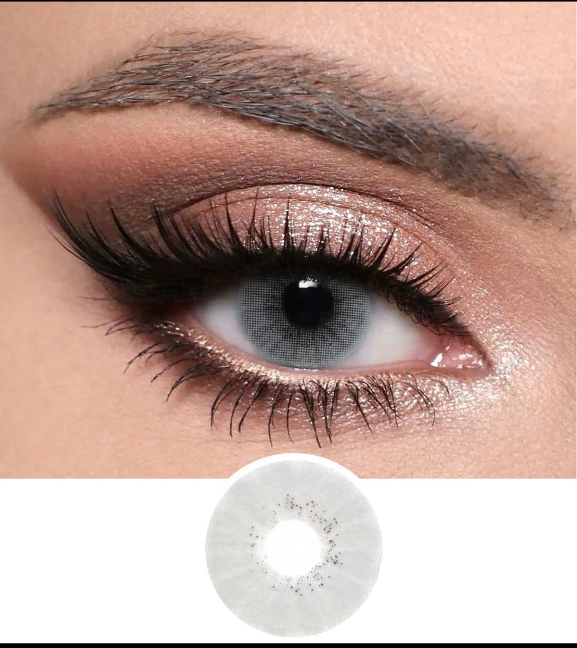 Optiano Crystal Gray Colored Contact Lenses | 6-Month Wear | 14.2mm–14.5mm