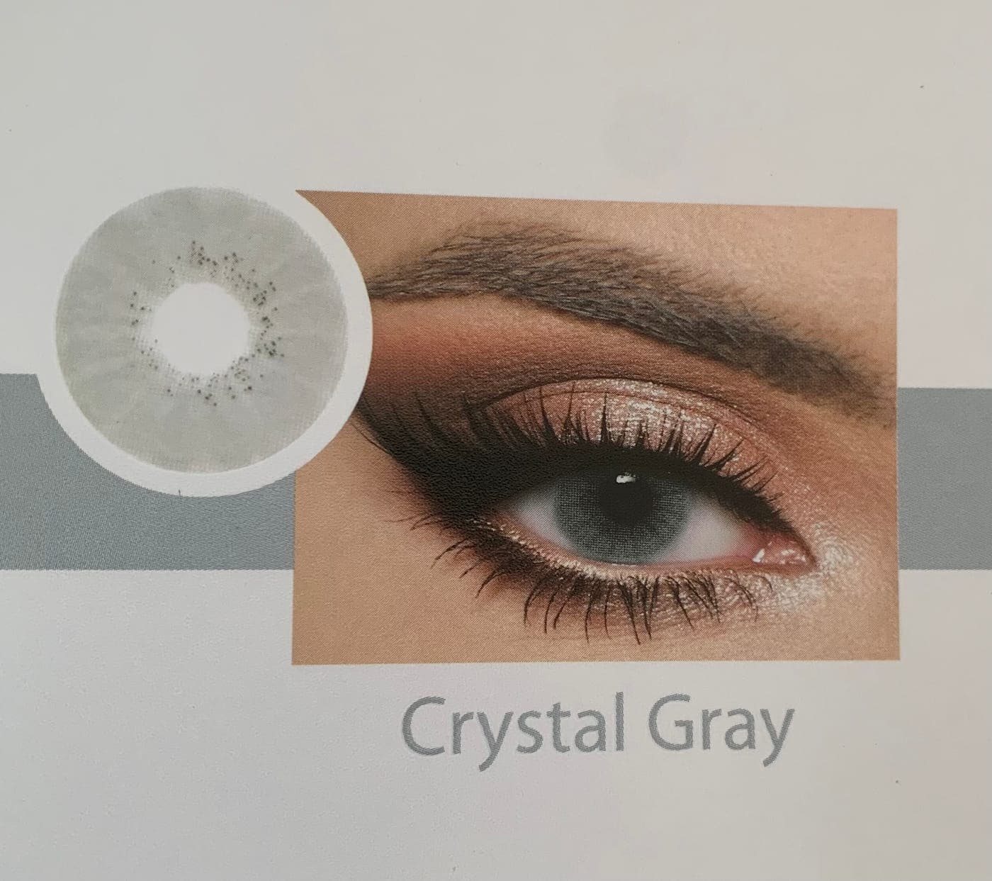 Optiano Crystal Gray Colored Contact Lenses | 6-Month Wear | 14.2mm–14.5mm thumbnail 3