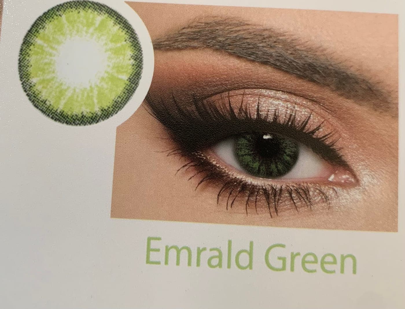 Optiano Emerald Green Colored Contact Lenses | 6-Month Wear | 14.2mm-14.5mm thumbnail 3