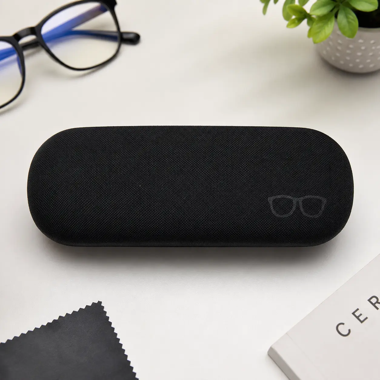 Premium Black Eyeglasses Case – Hard Protective Spectacle Box
