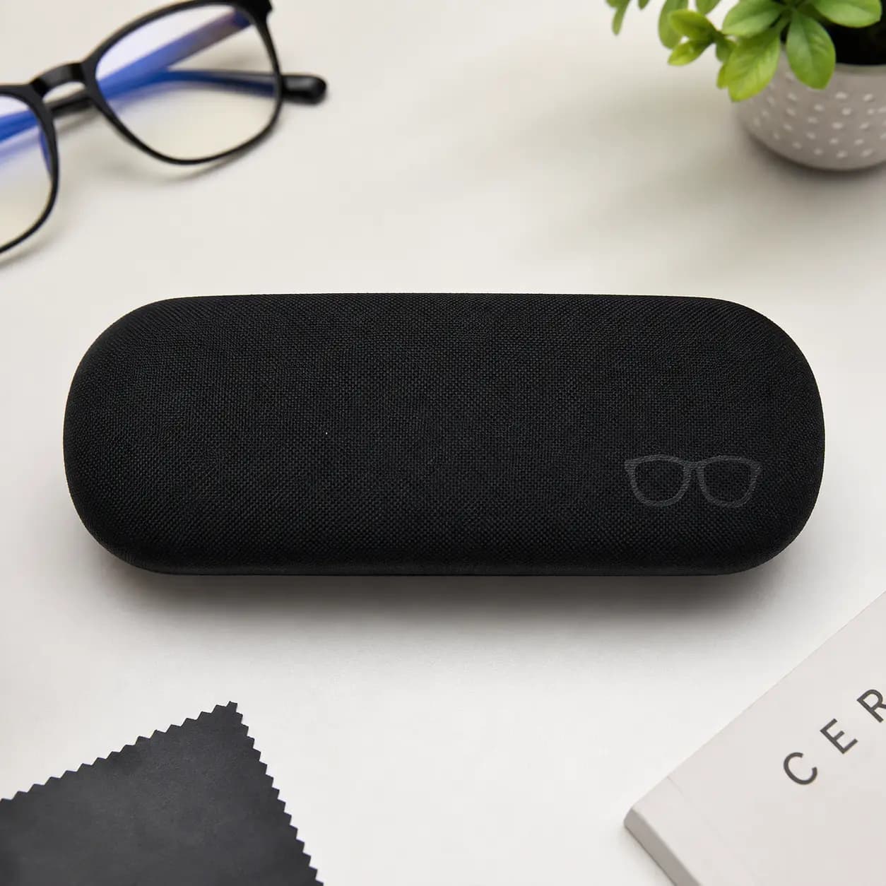 Premium Black Eyeglasses Case – Hard Protective Spectacle Box