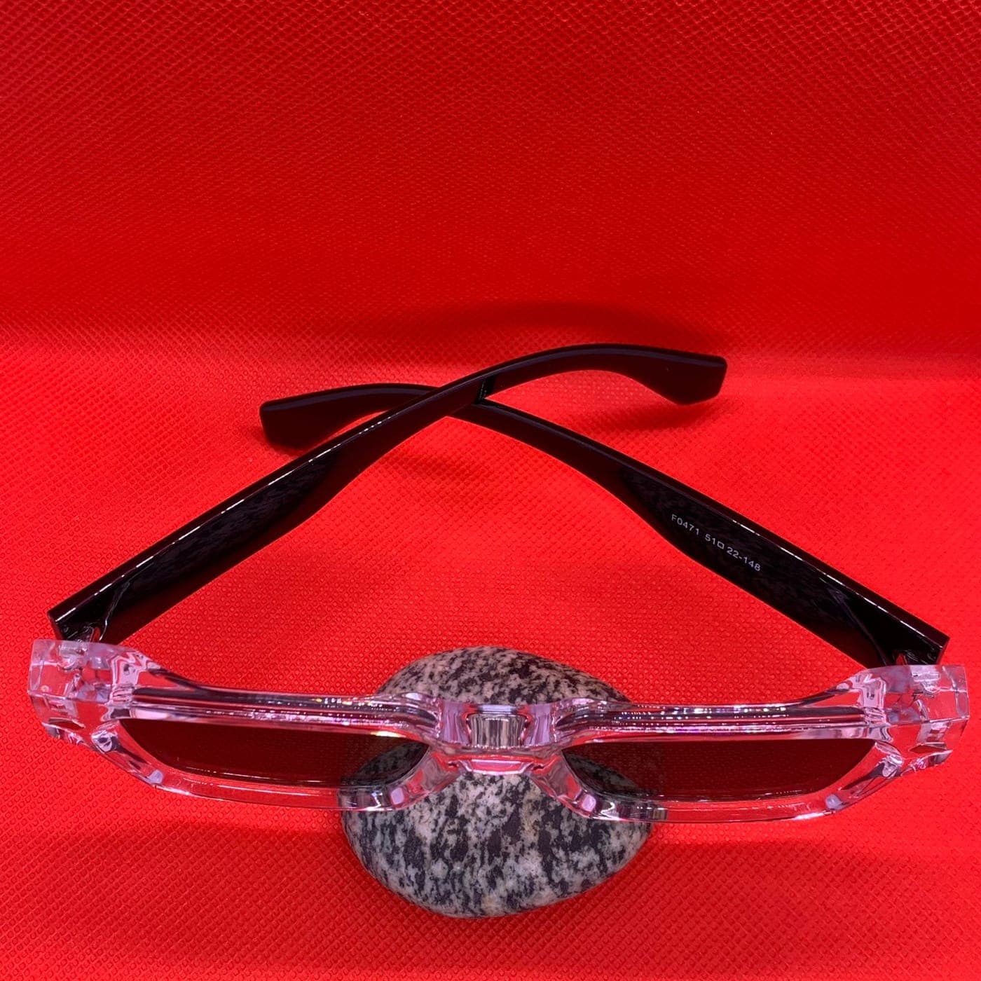 Square Thick Frame Transparent Sunglasses for Men & Women thumbnail 3
