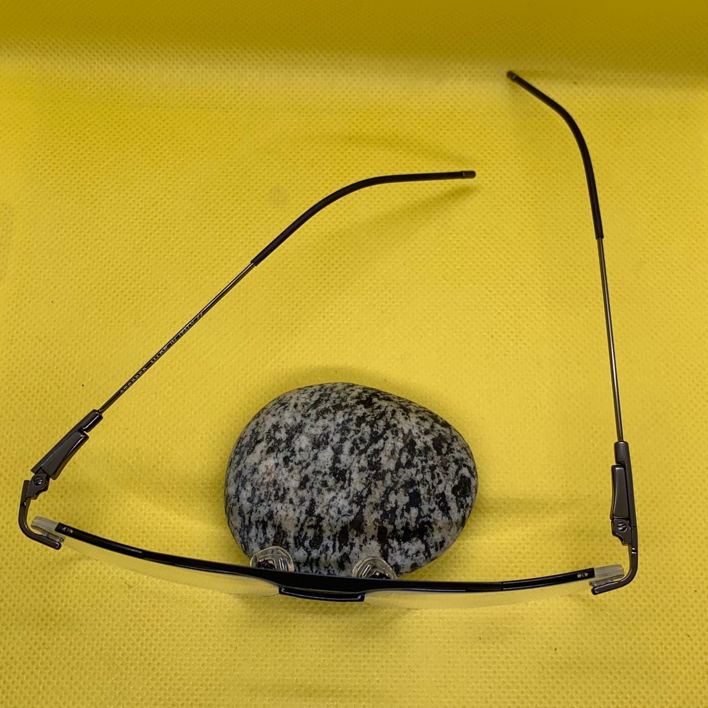 Stepper Half Rimless Double Bridge Square Frame with Thin Sticks for Men thumbnail 3
