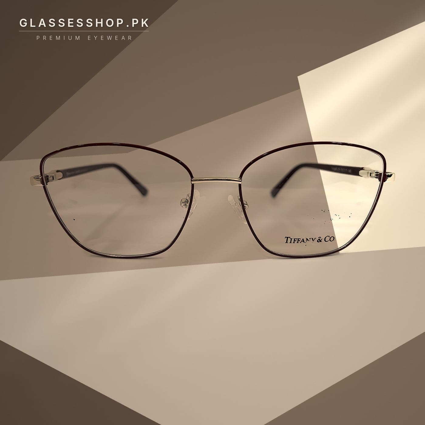 Tiffany & Co Burgundy Cat-eye Eyeglasses in Pakistan
