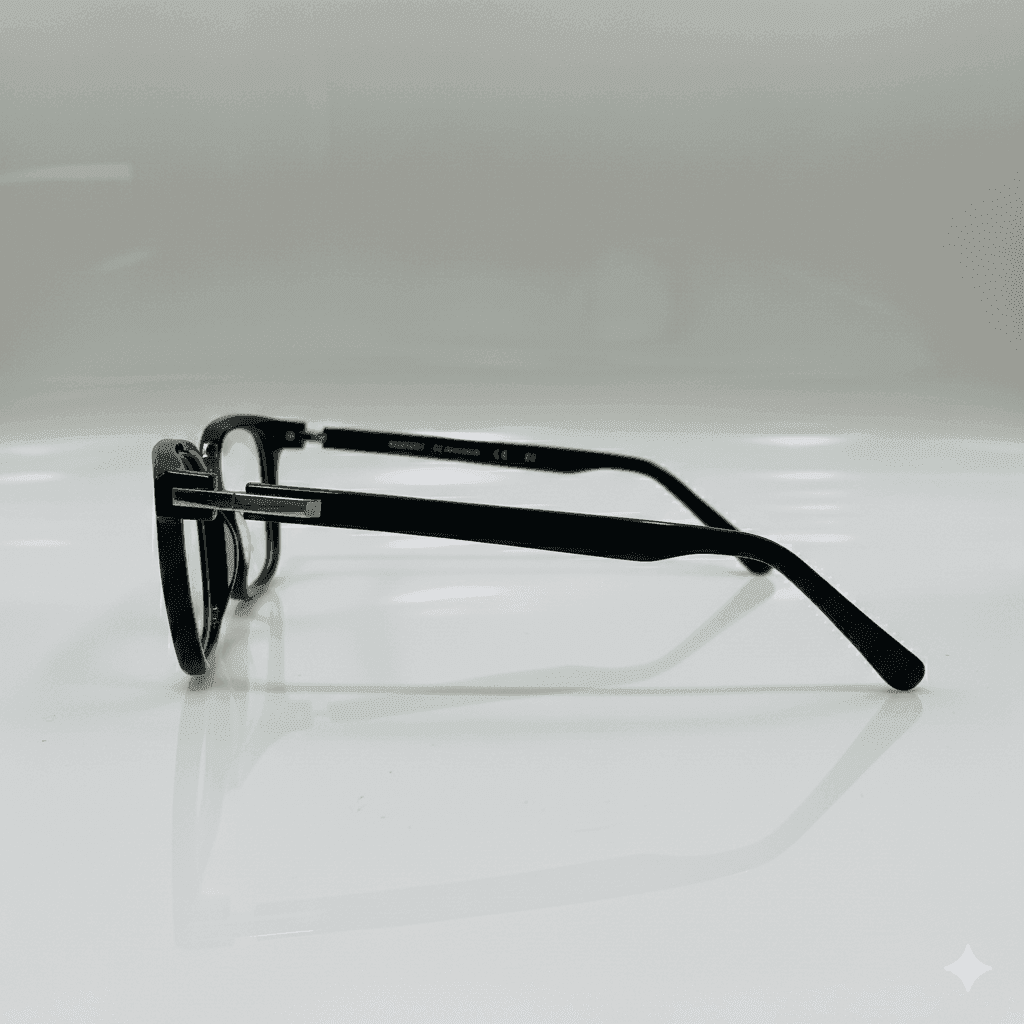 Ultra-Bold Black Square Eyewear – Thick Rimmed Broad Trendy Frames thumbnail 3