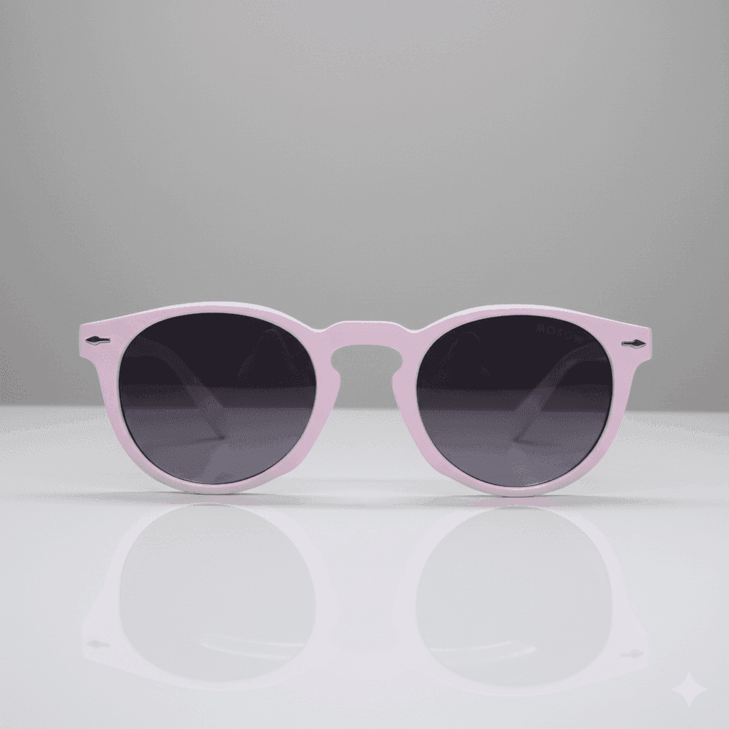 White Round Unisex Sunglasses – Retro Fashion Eyewear for Men & Women