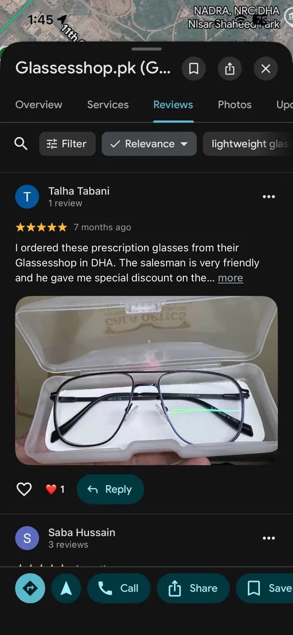 Google review from Talha Tabani