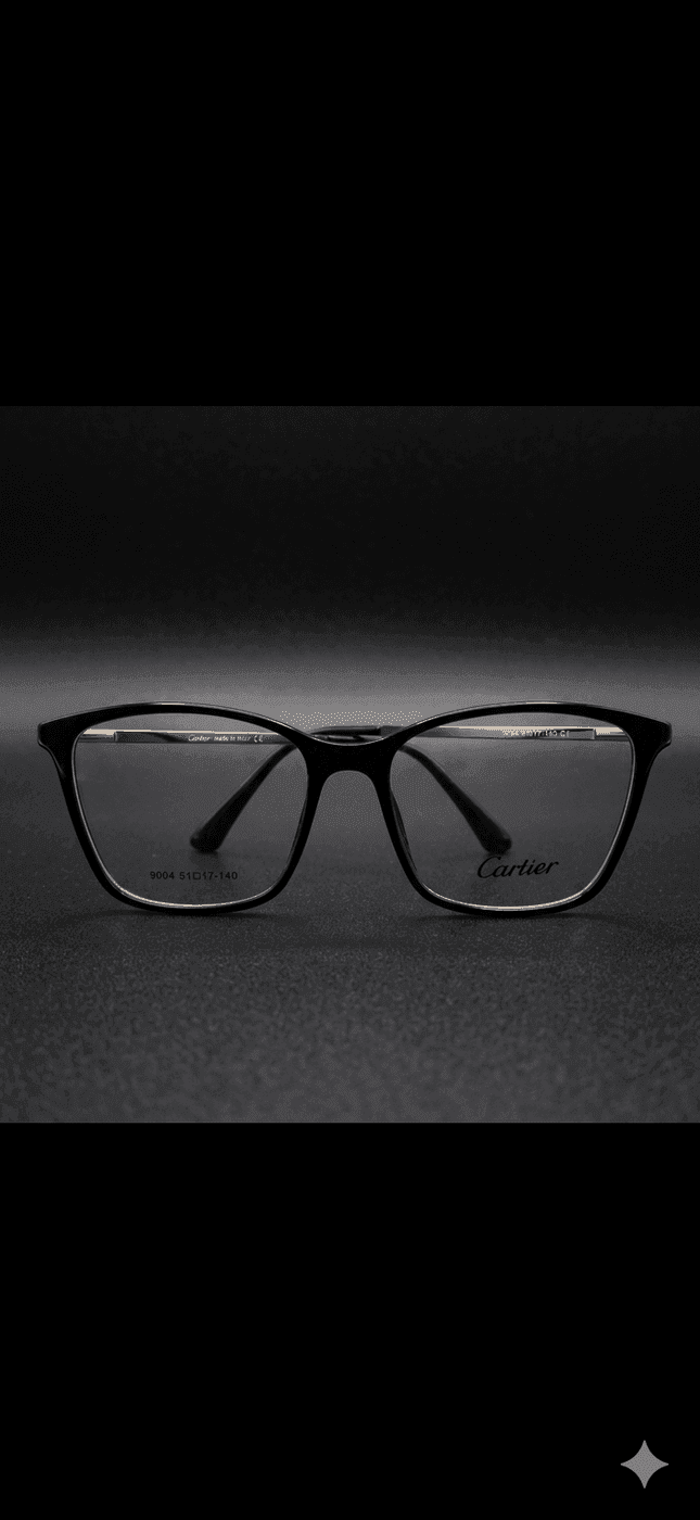 Classic Black Cat Eye Glasses – Bold Retro Frames with Sleek Metallic Temples
