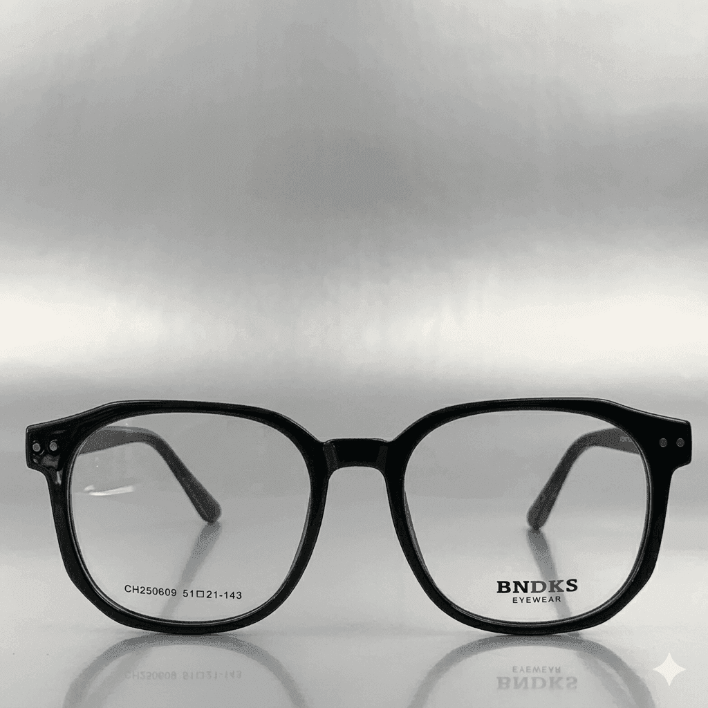 Classic Round Black Glasses Frames – High-Quality Unisex Eyewear, Premium Lightweight Circular Spectacles, Timeless Nerd-Chic Style for Men & Women