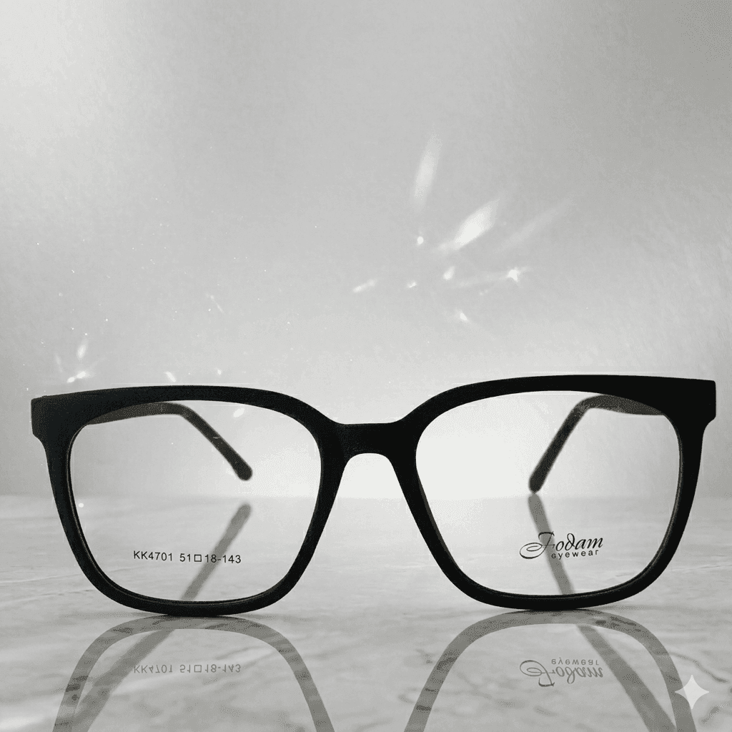 Classic Square Black Glasses Frames – High-Quality Unisex Eyewear, Premium Lightweight Rectangular Spectacles, Timeless Modern Style for Men & Women