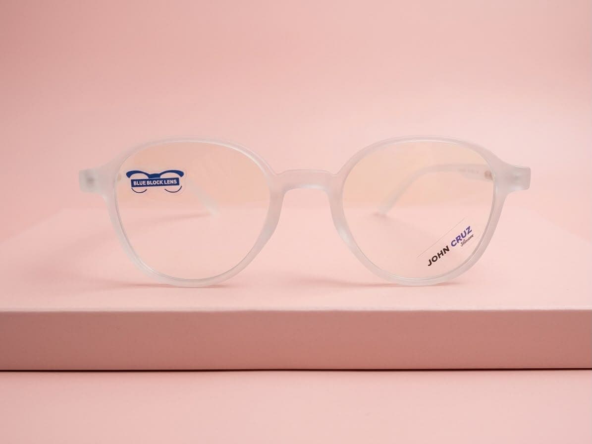 Frost Clear Round Unisex Blue-Light Glasses | Lenskart Hustlr Style Blue-Light Frames