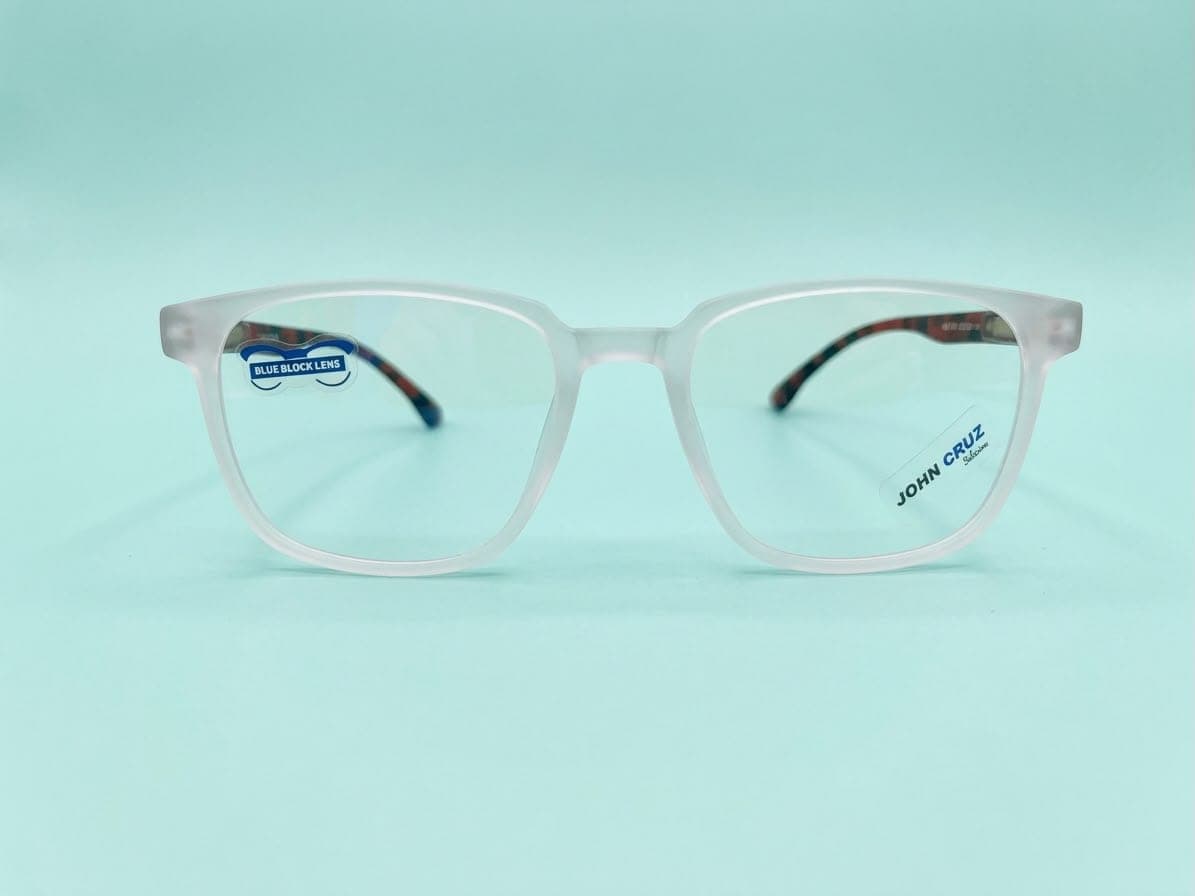 Frost Clear Square Unisex Blue-Light Glasses | Lenskart Hustlr Style Glasses