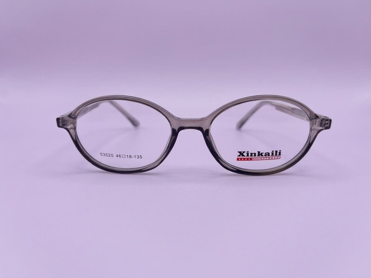 Grey Transparent Oval Kids Eyeglasses | Lenskart Hustlr Style Specs