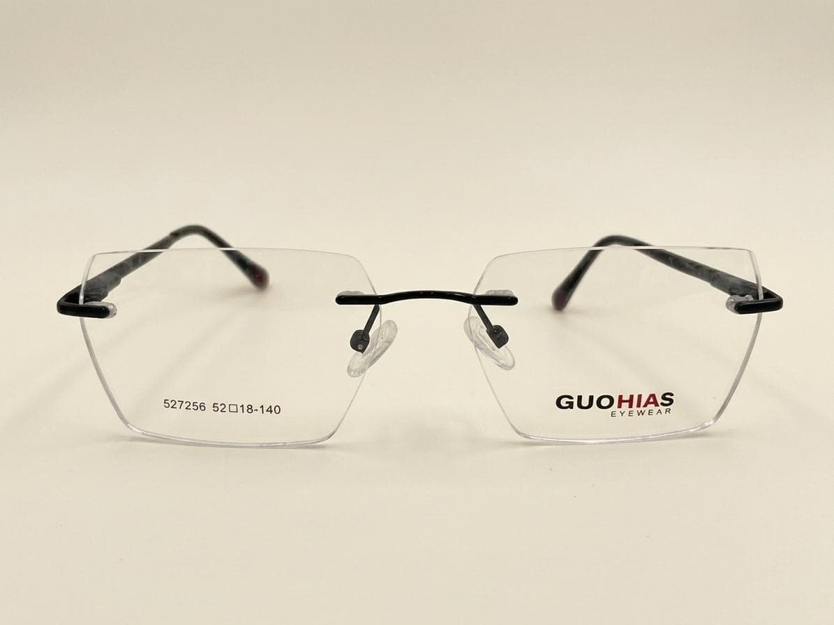 GUOHIAS Clear with Black Temples Geometric Rimless Eyeglasses in Pakistan