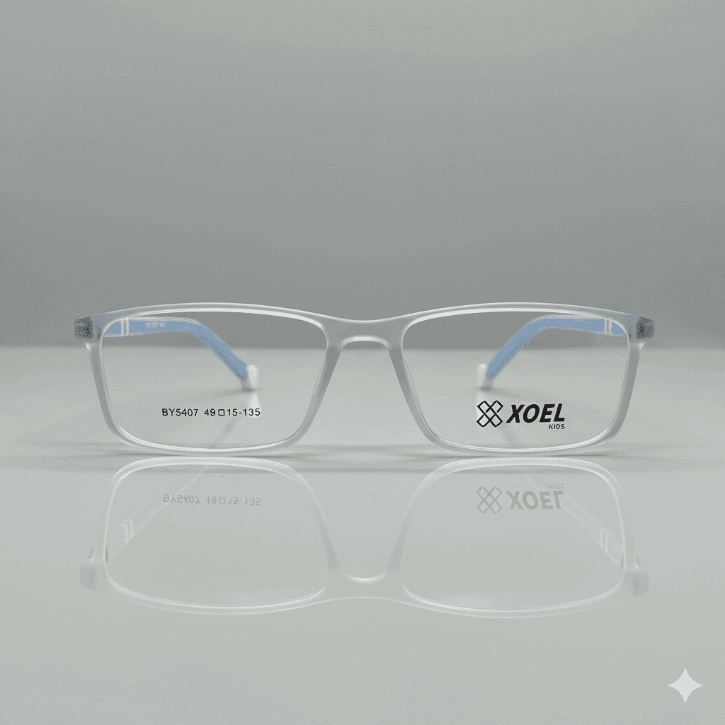 Kids’ Matte Grey Rectangle Eyeglass Frame – Lightweight & Durable Children’s Glasses