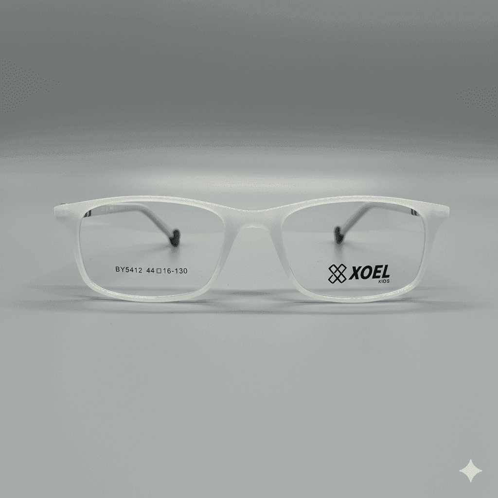 Kids’ Small Milky White Eyeglass Frame – Lightweight & Comfortable Glasses