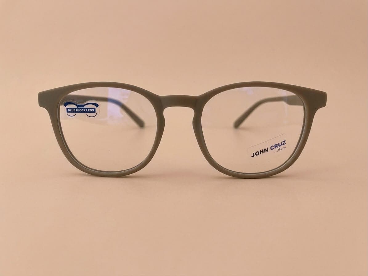 Matte Olive Round Unisex Blue-Light Glasses | Lenskart Hustlr Look Eyewear