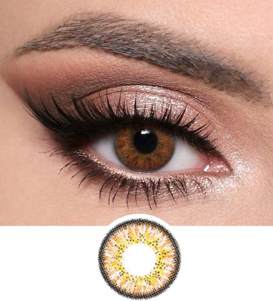Optiano Brown Natural Deep-Tone Lenses | 6-Month Wear | Made in Korea | 14.5mm High-Definition Contacts