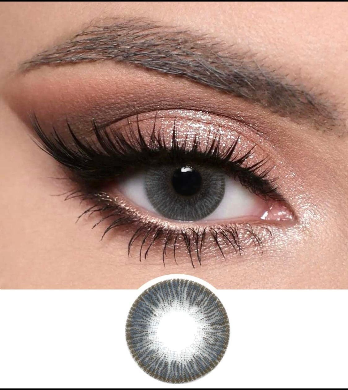 Optiano Cloud Gray Soft-Blend Colored Lenses | 6-Month Wear | Made in Korea | Natural Misty Gray Contacts
