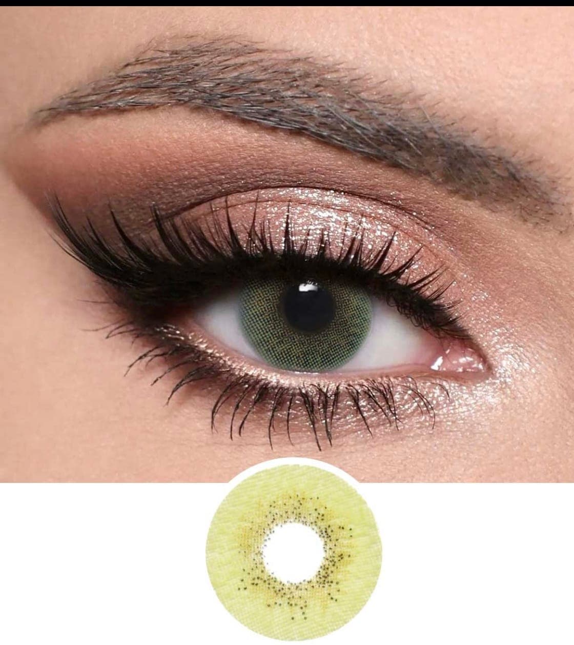 Optiano Silk Green Colored Contact Lenses | 6-Month Wear | 14.2mm–14.5mm