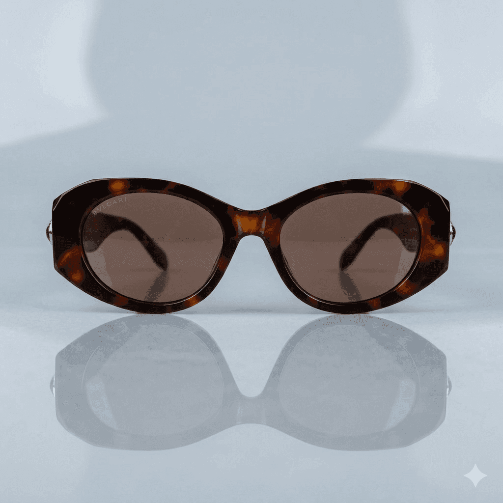 Women’s Luxury Small Cat-Eye Sunglasses – Bold Cheetah Print Brown Frames with Trendy Broad Temples & UV400 Protection