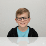 Kids’ Small Black Square Eyeglass Frame – Lightweight & Durable Glasses for Children - Image 4