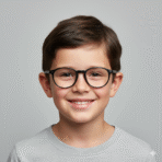 Kids’ Round Black Eyeglass Frame – Lightweight & Stylish Glasses for Children - Image 4