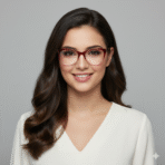 Trendy Maroon Gradient Cat Eye Eyeglass Frame - Image 4