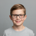 Kids’ Black & Grey Cat Eye Eyeglass Frame – Lightweight & Stylish Glasses for Children - Image 4