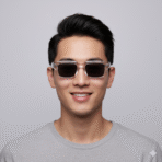 Square Thick Frame Transparent Sunglasses for Men & Women - Image 4