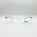 Kids’ Transparent Rectangle Eyeglass Frame with Blue Sticks – Lightweight & Durable Glasses