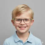 Kids’ Grey and Yellow Eyeglass Frame – Lightweight & Stylish Glasses for Children - Image 4