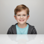 Kids’ Transparent Blue Round Eyeglass Frame – Adjustable & Lightweight Glasses for Children - Image 4