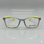 Kids’ Grey and Yellow Eyeglass Frame – Lightweight & Stylish Glasses for Children