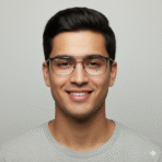 Ray-Ban Square Double Bridge Black Metal Frame Glasses with Thin Sticks for Men - Image 4