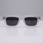 Square Thick Frame Transparent Sunglasses for Men & Women